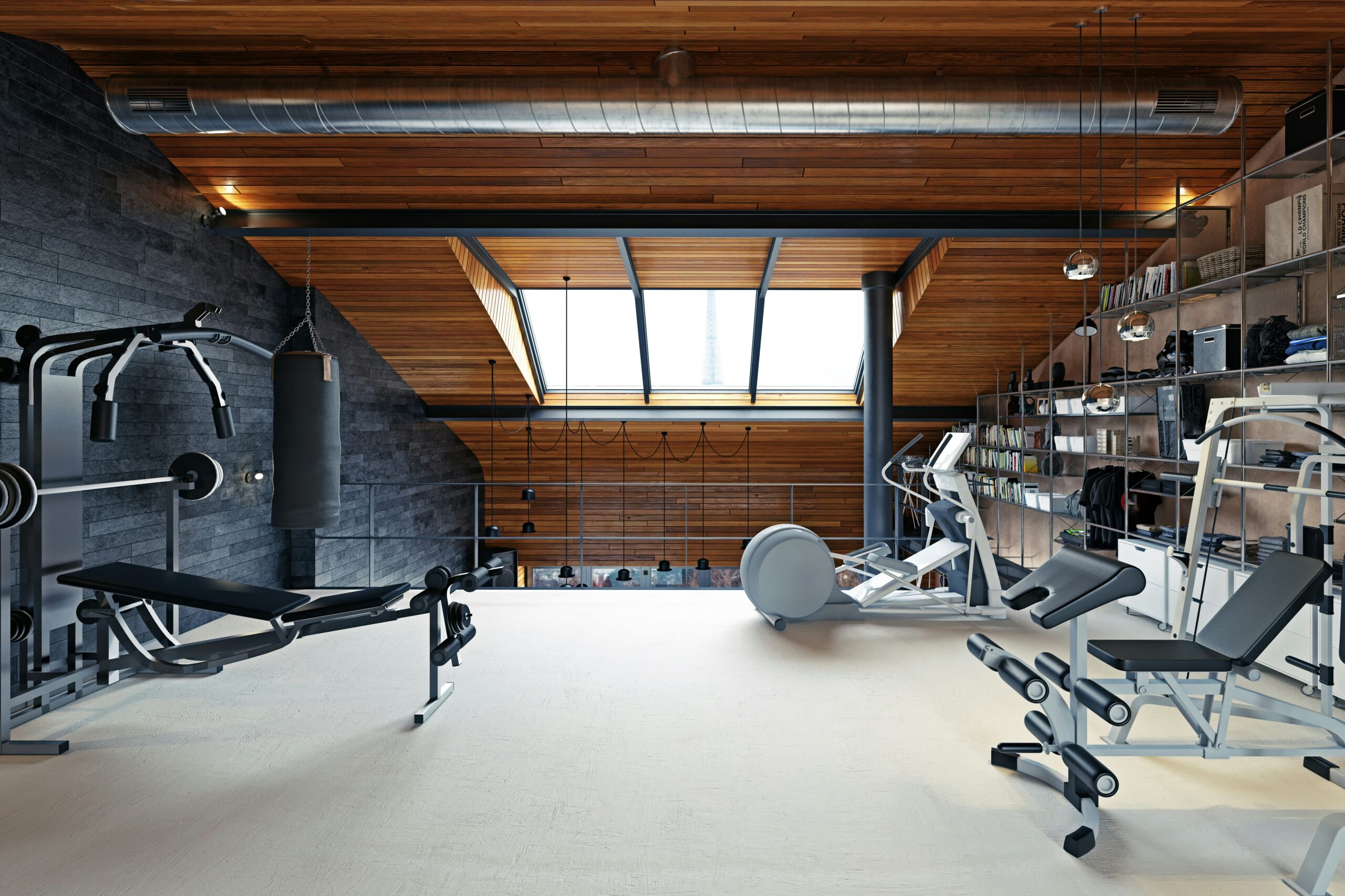 Garage Converted into Home Gym